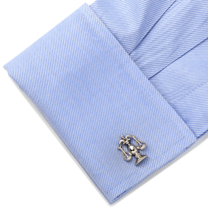 Silver Scales of Justice Cufflinks Image 3