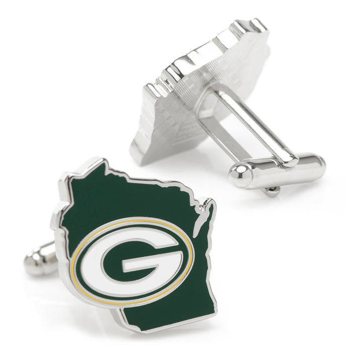Green Bay Packers State Shaped Cufflinks Image 2