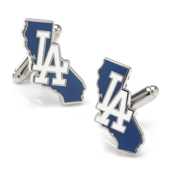 LA Dodgers State Shaped Cufflinks Image 1