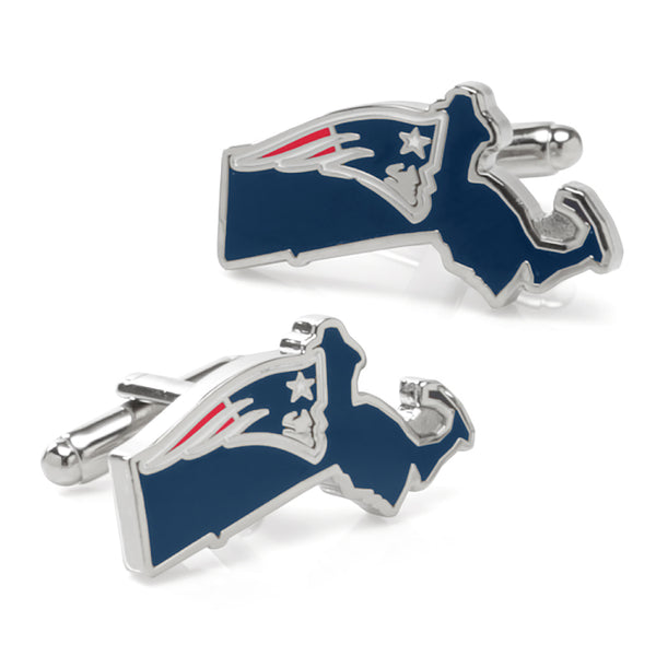 New England Patriots State Shaped Cufflinks Image 1