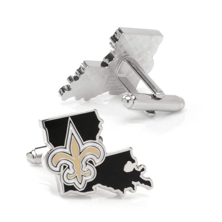 New Orleans Saints State Shaped Cufflinks Image 2