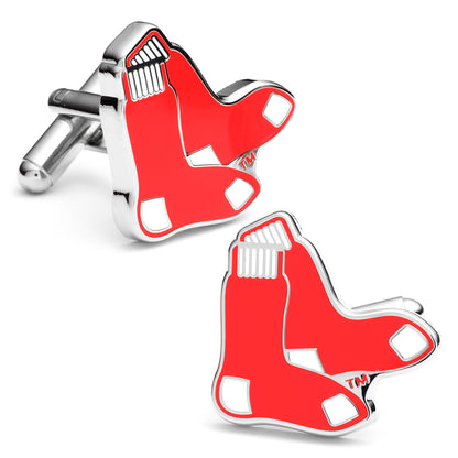 Boston Red Sox Cufflinks and Tie Bar Gift Set Image 3