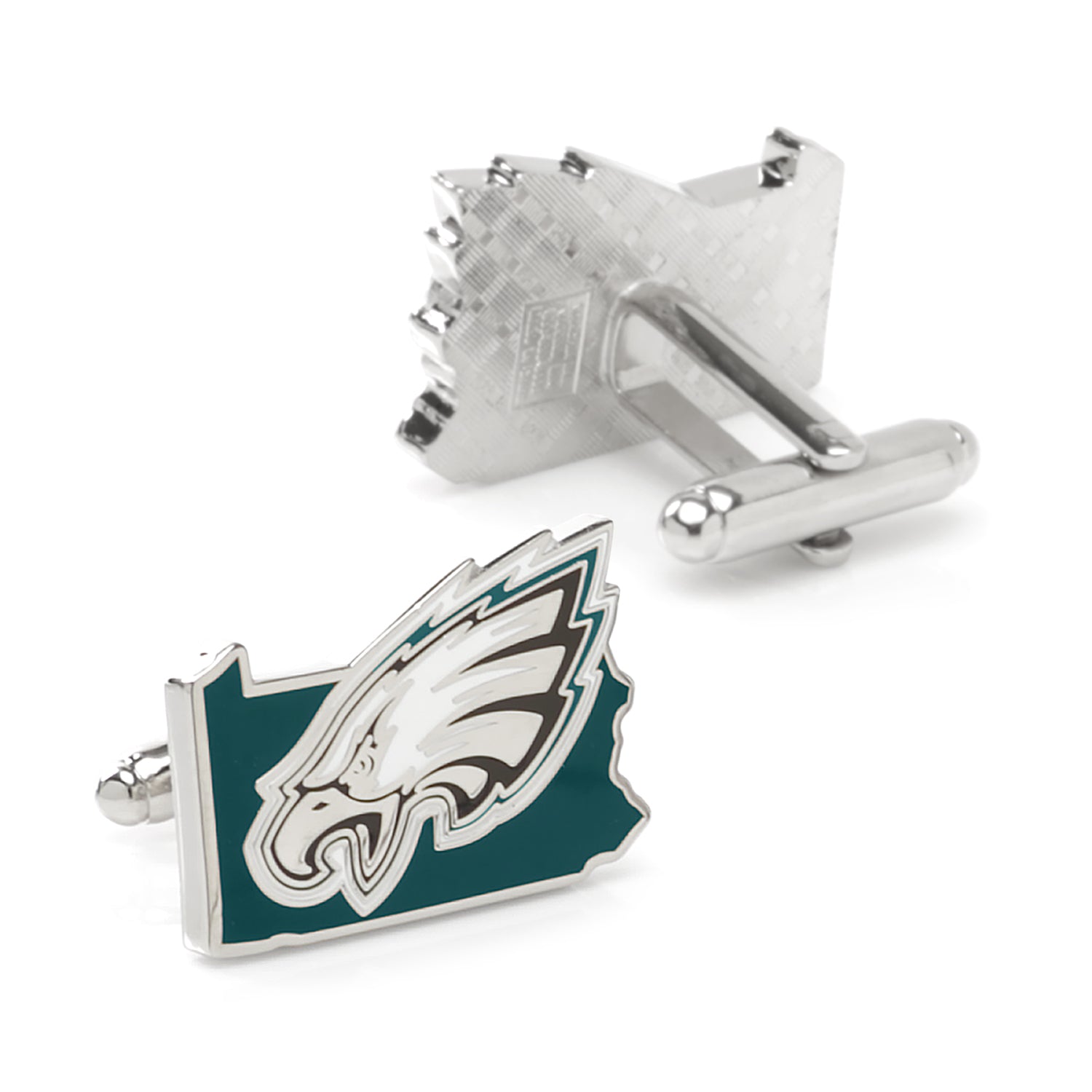 Philadelphia Eagles State Shaped Cufflinks Image 2