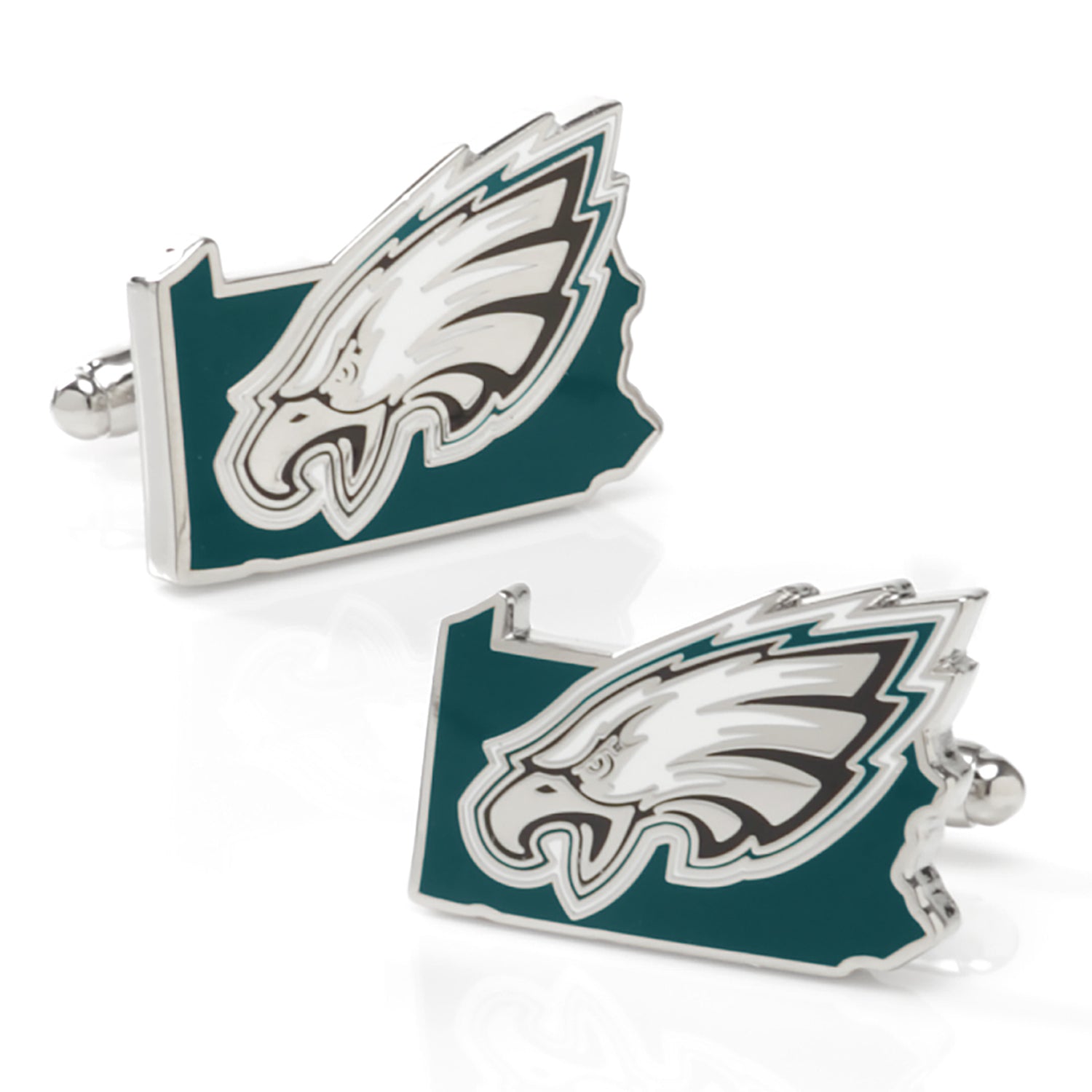 Philadelphia Eagles State Shaped Cufflinks Image 1