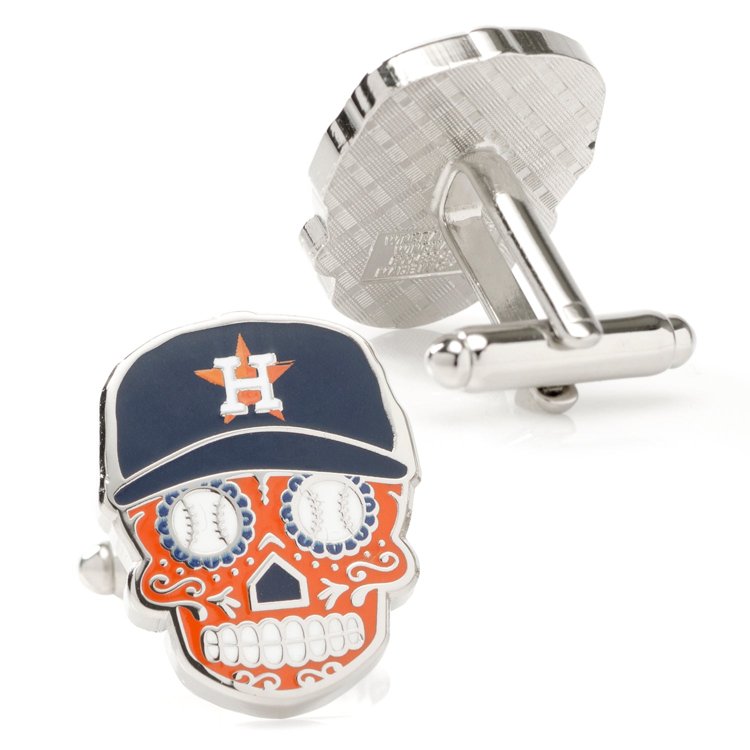 Houston Astros Sugar Skull Cufflinks & Lapel Pin Gift Set