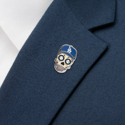 LA Dodgers Sugar Skull Lapel Pin Image 2