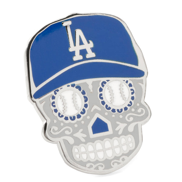 LA Dodgers Sugar Skull Lapel Pin Image 1
