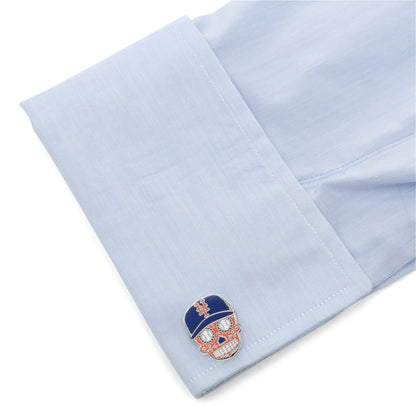 New York Mets Sugar Skull Cufflinks & Lapel Pin Gift Set Image 5