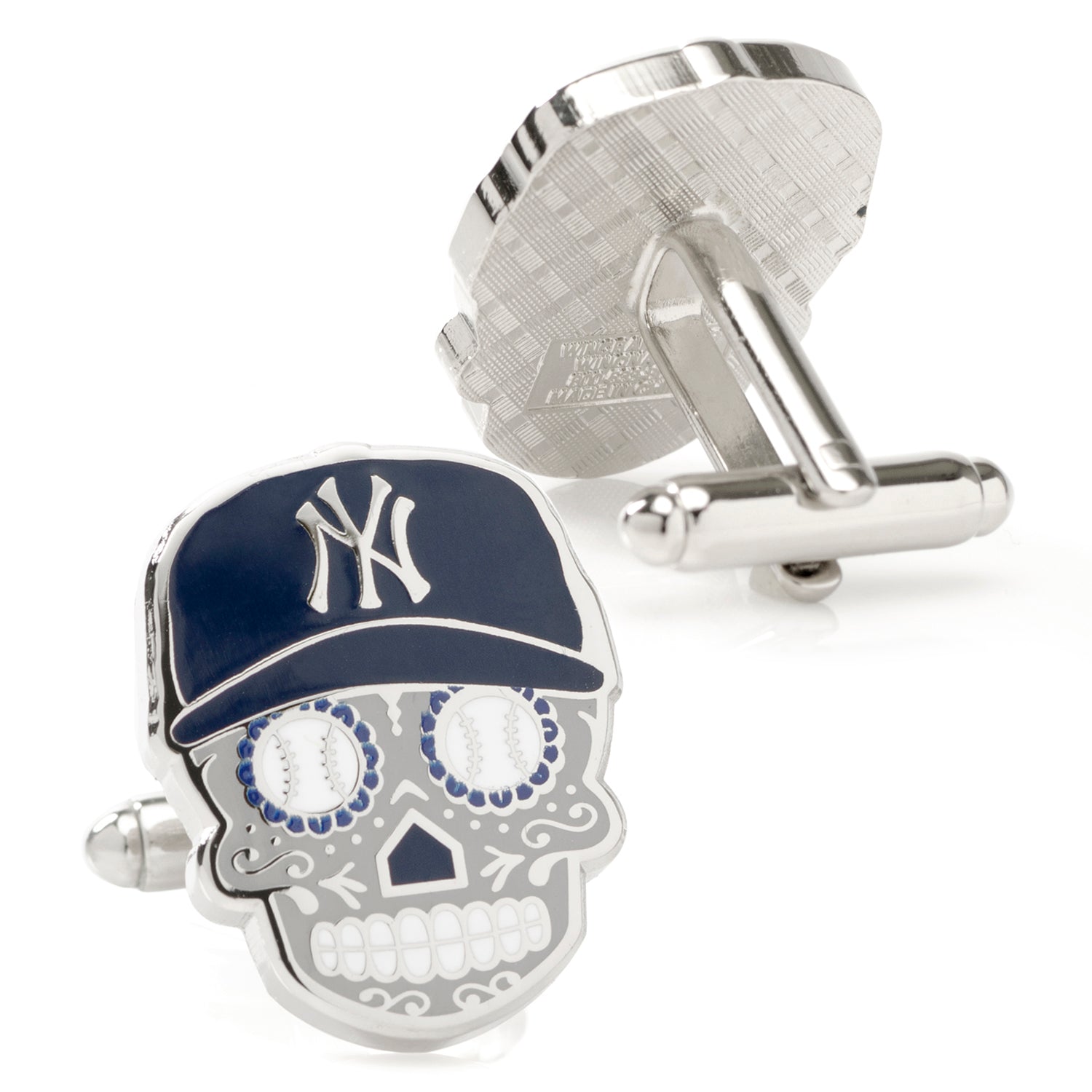 New York Yankees Sugar Skull Cufflinks & Lapel Pin Gift Set Image 5