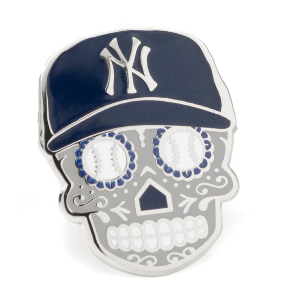 New York Yankees Sugar Skull Lapel Pin Image 1
