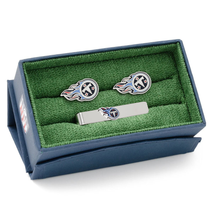 Tennessee Titans Cufflinks and Tie Bar Gift Set Image 2