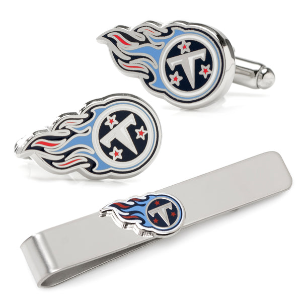 Tennessee Titans Cufflinks and Tie Bar Gift Set Image 1