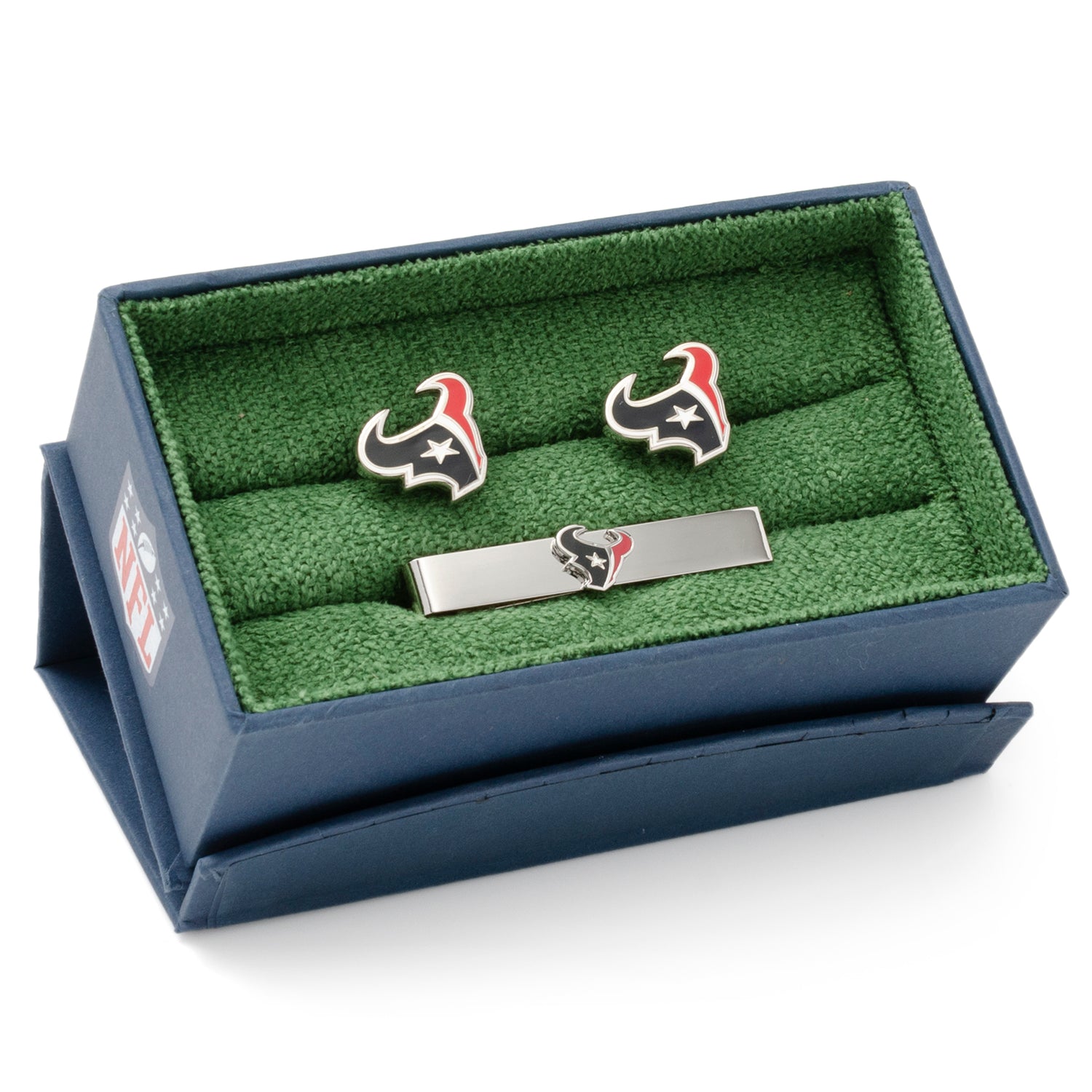 NFL Houston Texans Cufflinks and Tie Clip Gift Set Image 2