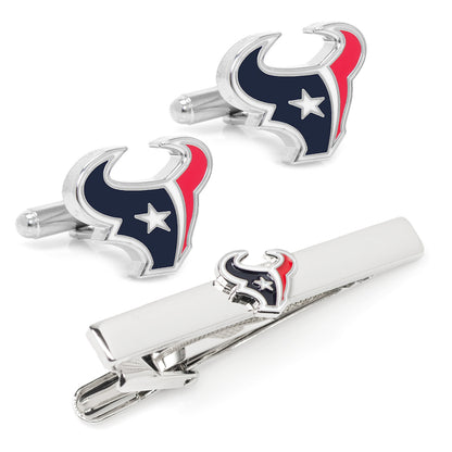 NFL Houston Texans Cufflinks and Tie Clip Gift Set Image 1