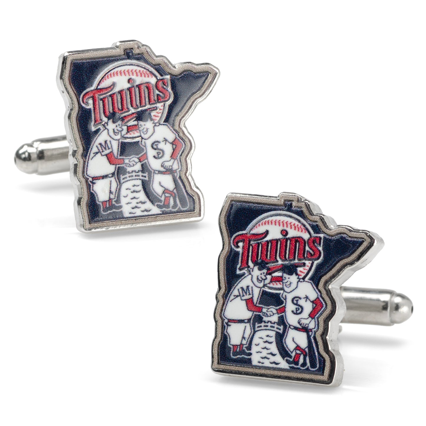 MLB Minnesota Twins Minnie & Paul Cufflinks Image 1