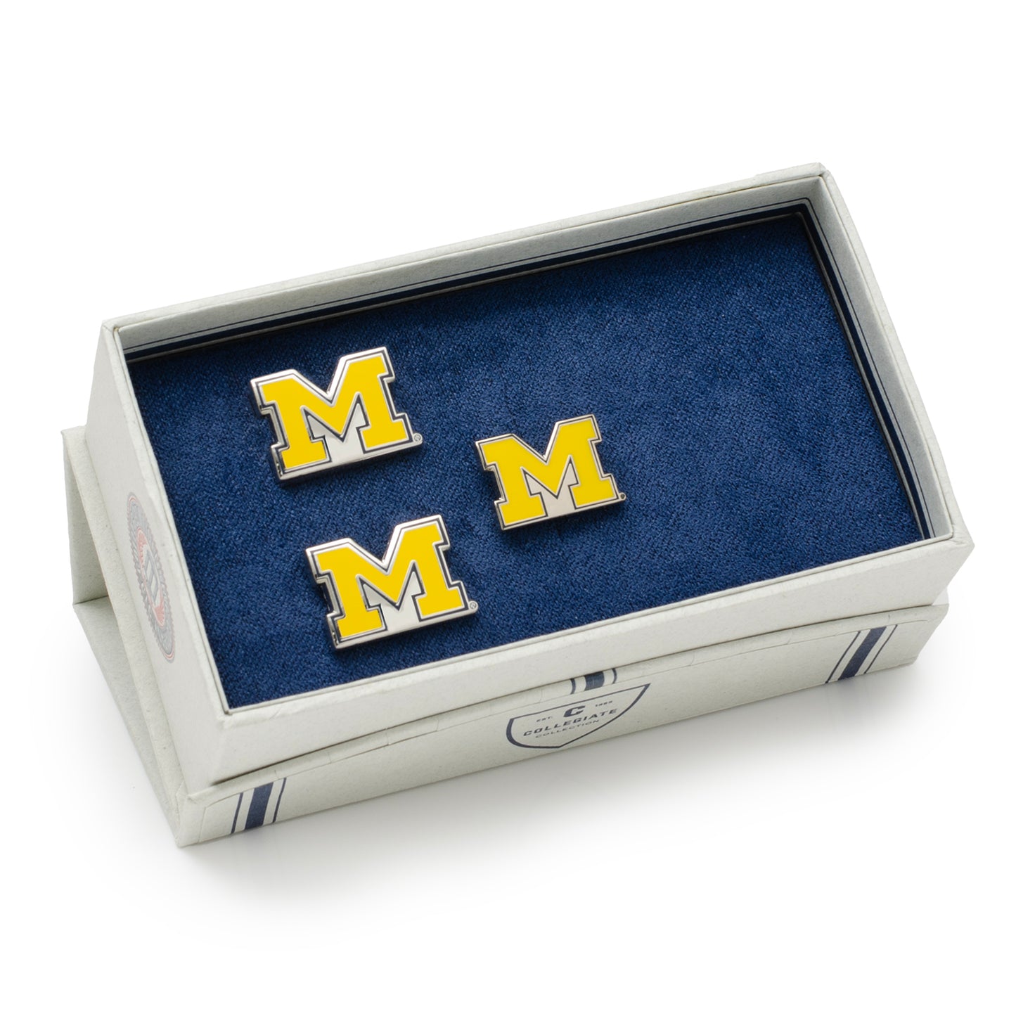 University of Michigan Wolverine Cufflinks and Lapel Pin Gift Set Image 2