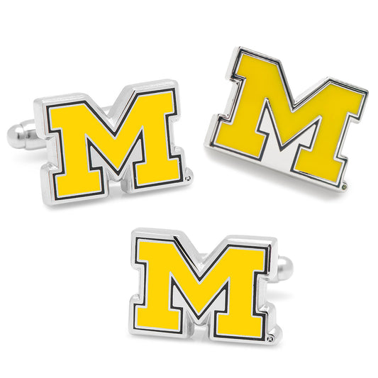 University of Michigan Wolverine Cufflinks and Lapel Pin Gift Set Image 1