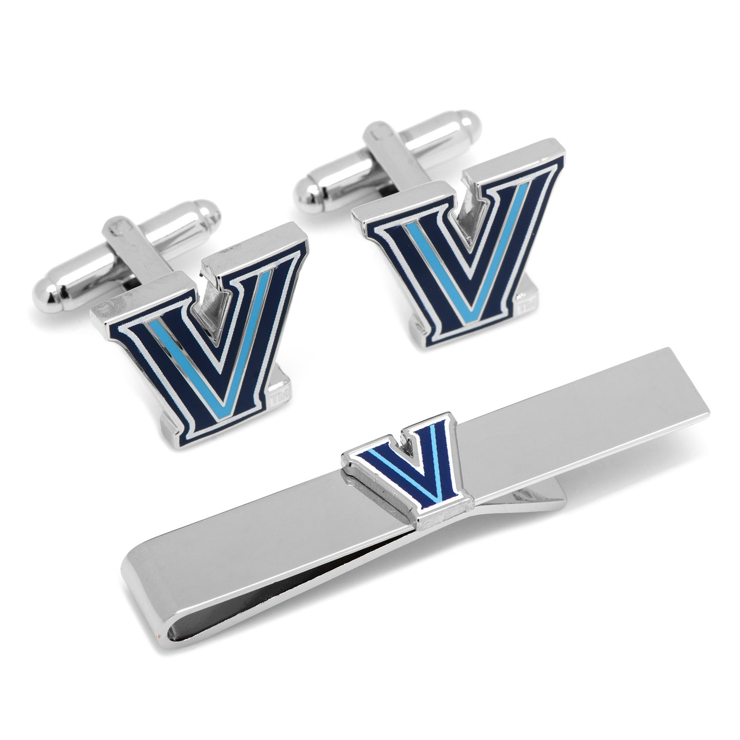 Villanova University Wildcats Cufflinks and Tie Bar Gift Set Image 1