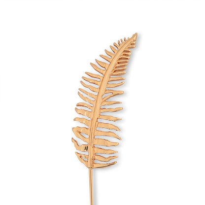 Fern Lapel Pin In Rose Gold Plating Image 3