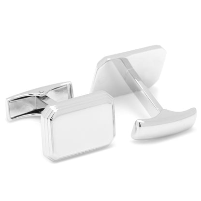 Sterling Rectangular Engravable Cufflinks Image 3