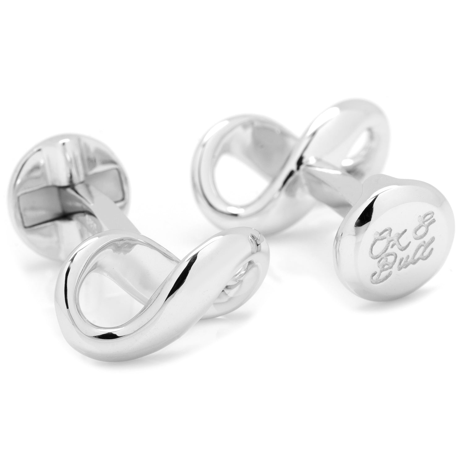 Sterling Silver Infinity Symbol Cufflinks Image 2