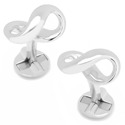 Sterling Silver Infinity Symbol Cufflinks Image 1