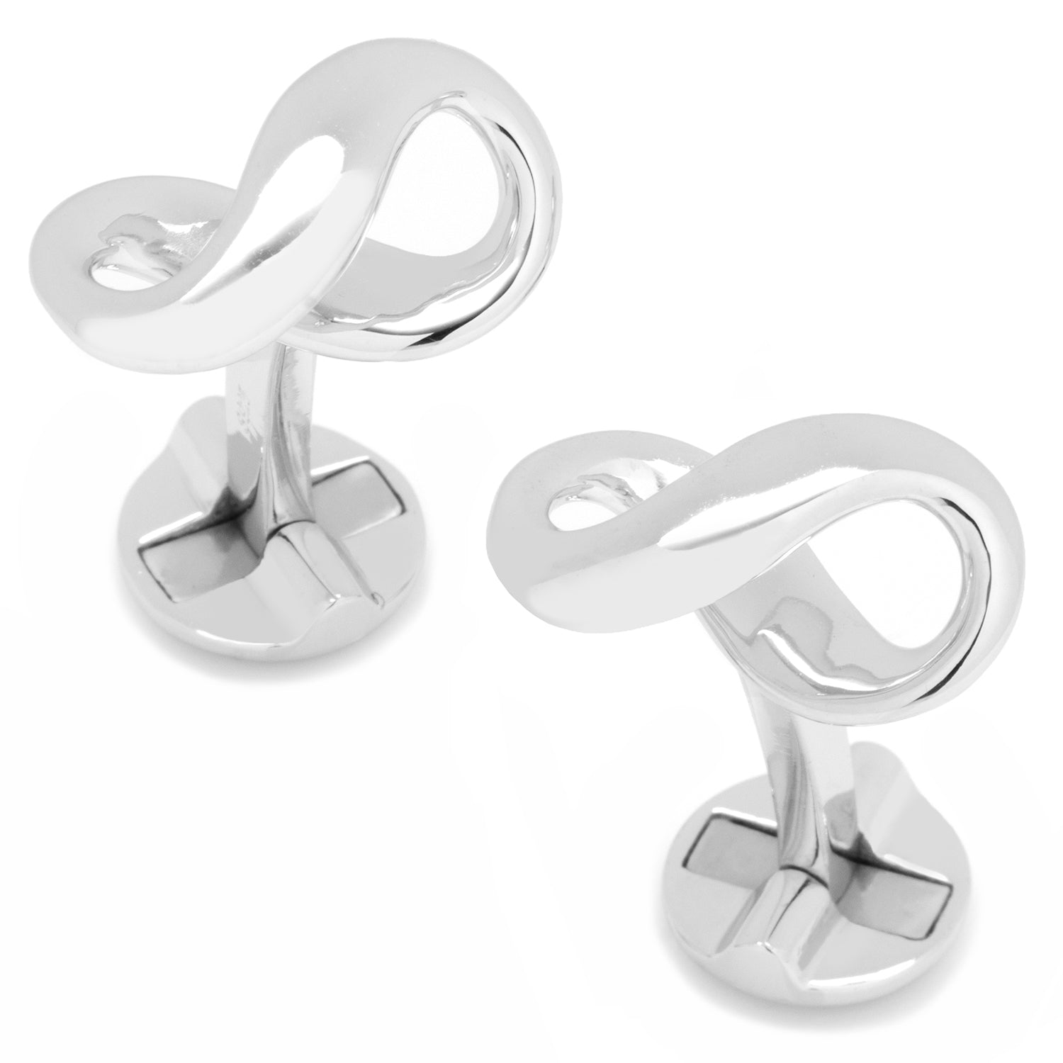 Sterling Silver Infinity Symbol Cufflinks Image 1