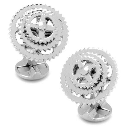 Sterling Silver Cyclist Cufflinks Image 1