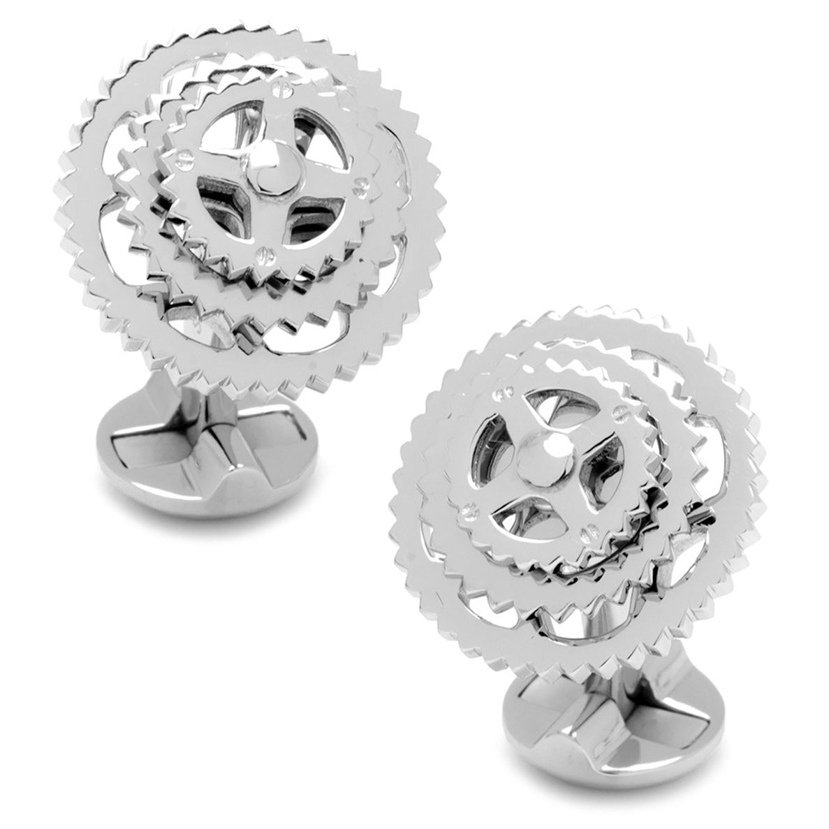 Sterling Silver Cyclist Cufflinks Image 1