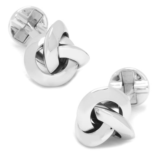 Sterling Silver Knot Cufflinks Image 1