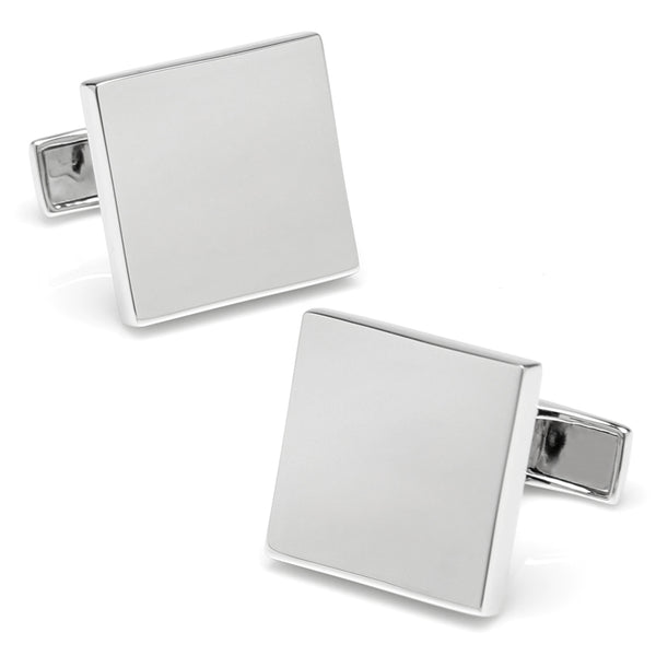 Sterling Silver Infinity Edge Square Cufflinks