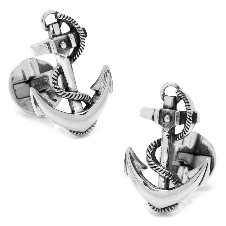 Sterling Silver Boat Anchor Cufflinks Image 1