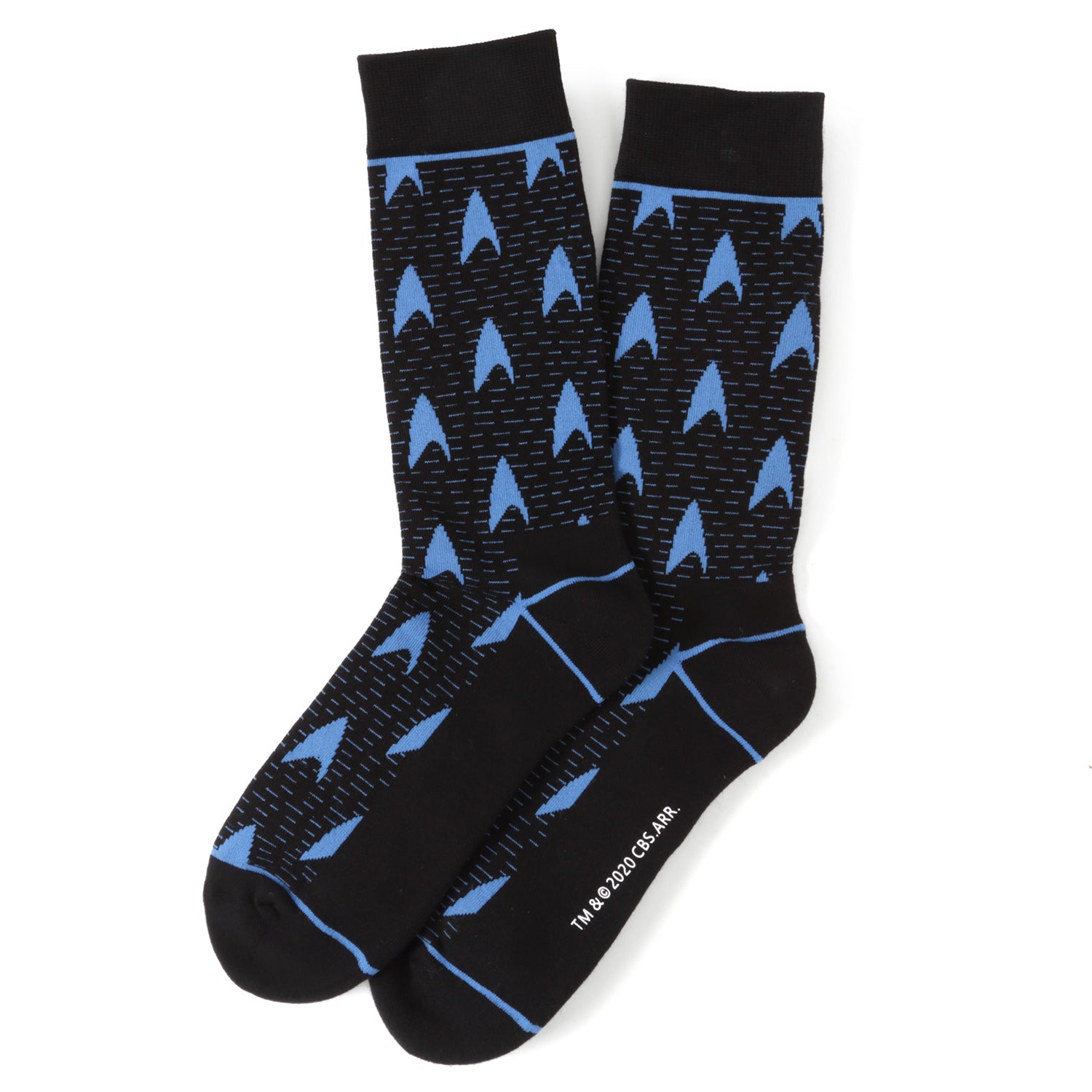 Star Trek Blue Delta Shield Black Men's Socks Image 2