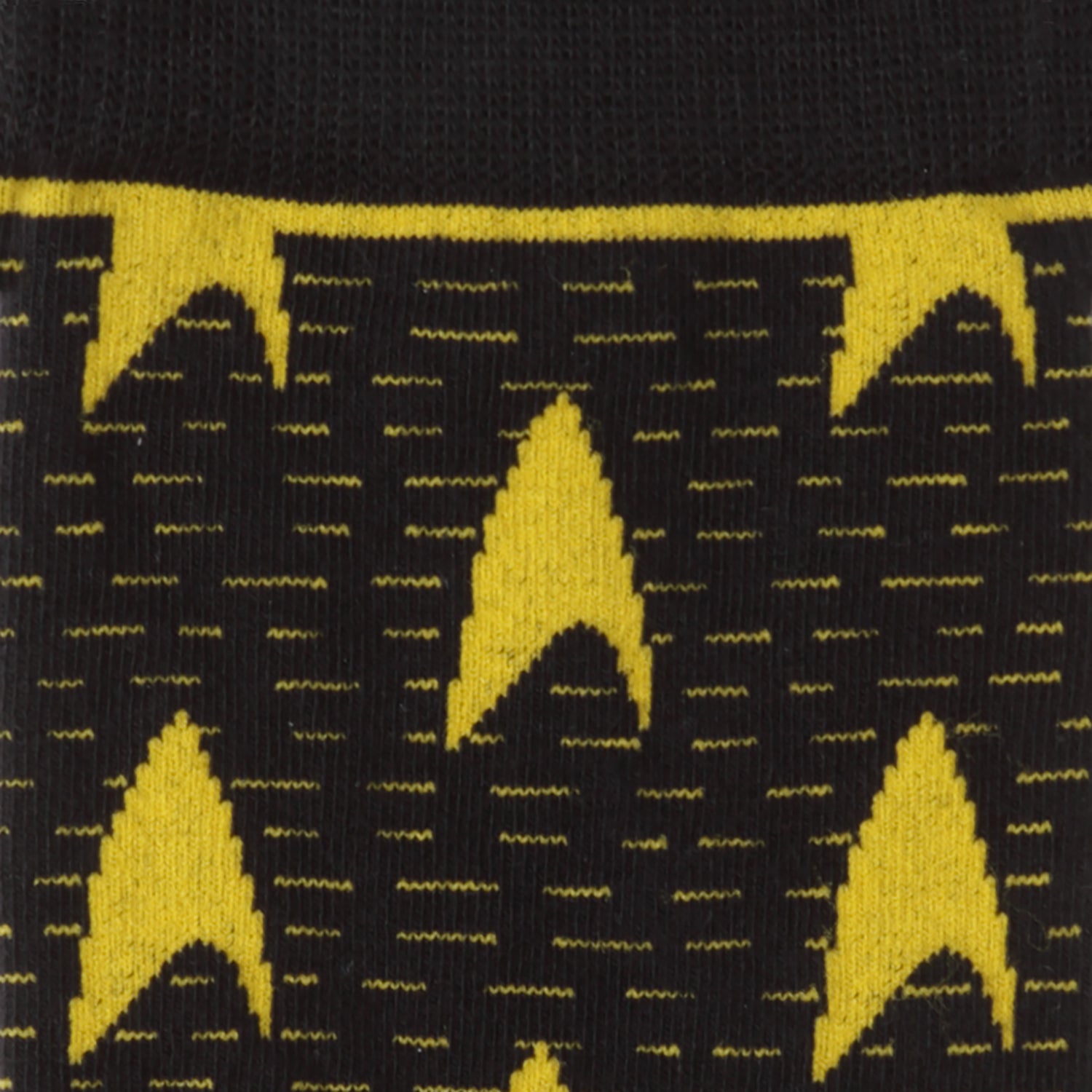 Star Trek Yellow Delta Shield Black Men's Socks Image 3