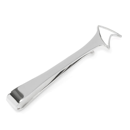 Star Trek Silver Cutout Delta Shield Tie Bar Image 1