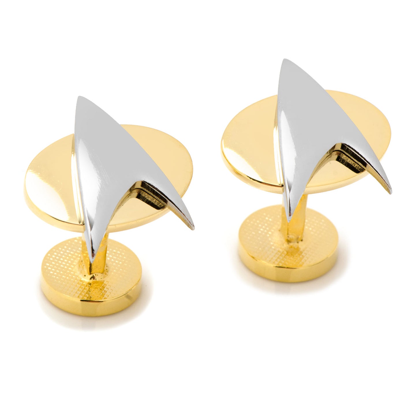 Two Tone Star Trek Delta Shield Cufflinks Image 2