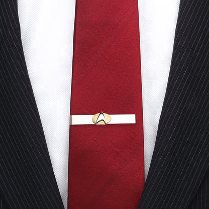 Two Tone Star Trek Delta Shield Tie Bar Image 2