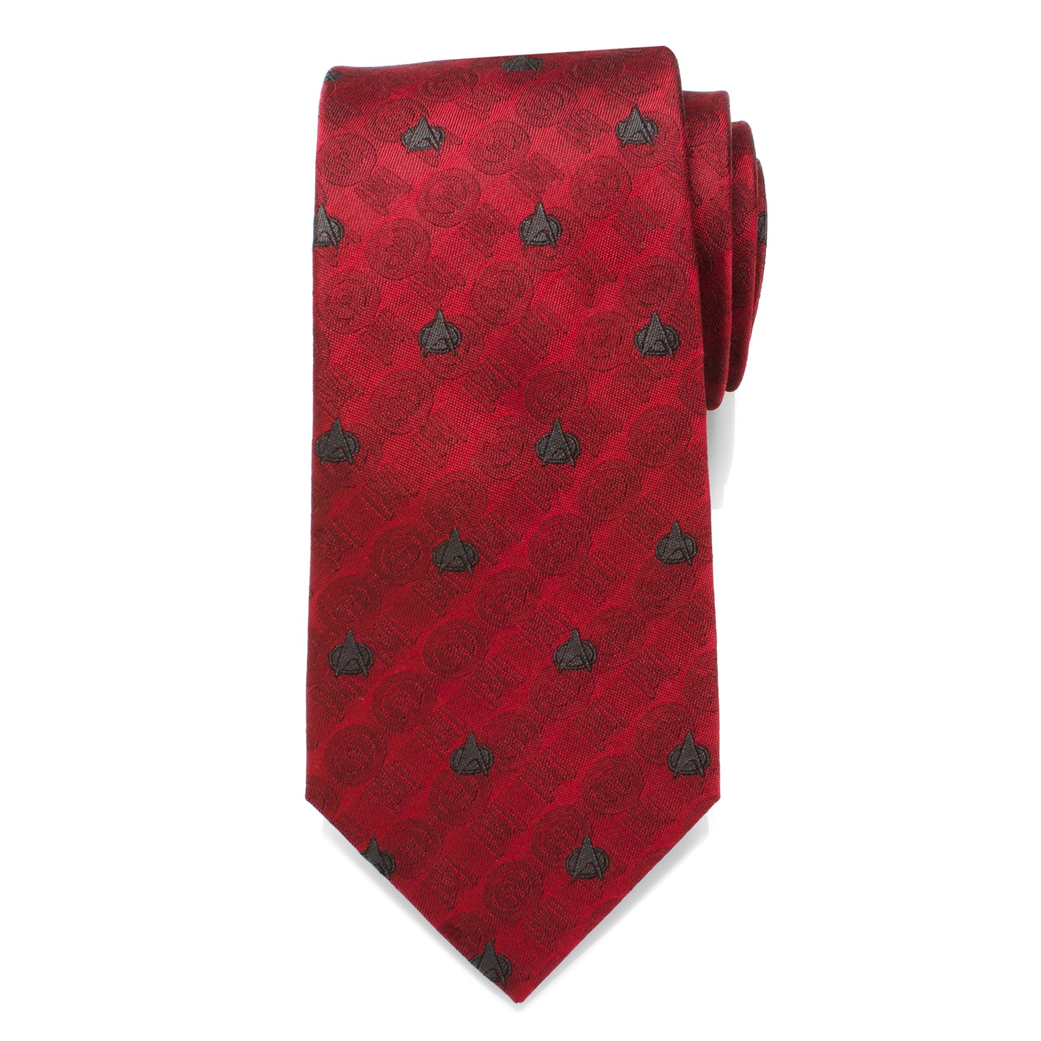 TNG Red Delta Shield Men's Tie Image 3