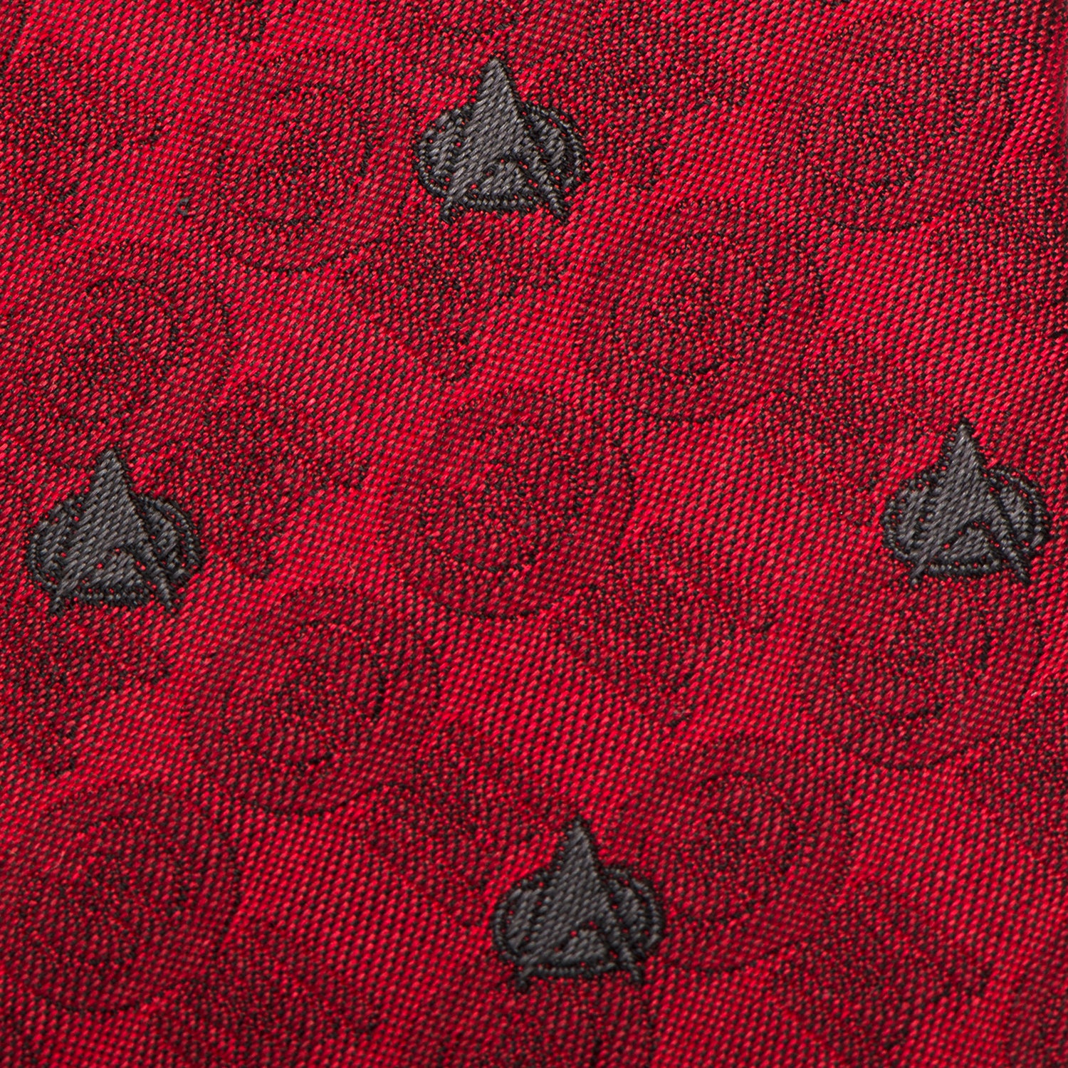 TNG Red Delta Shield Men's Tie Image 5