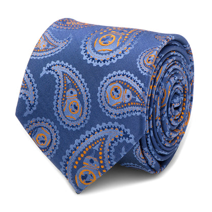 BB-8 Blue Paisley Tie Image 1