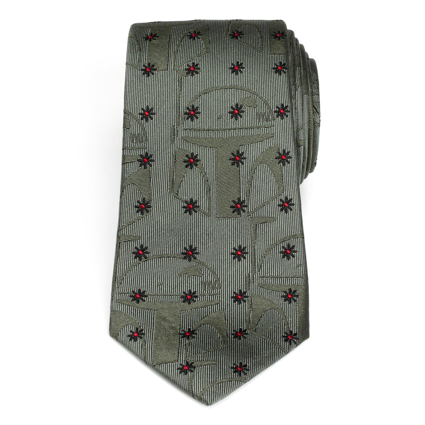 Boba Fett Green Motif Men's Tie Image 3