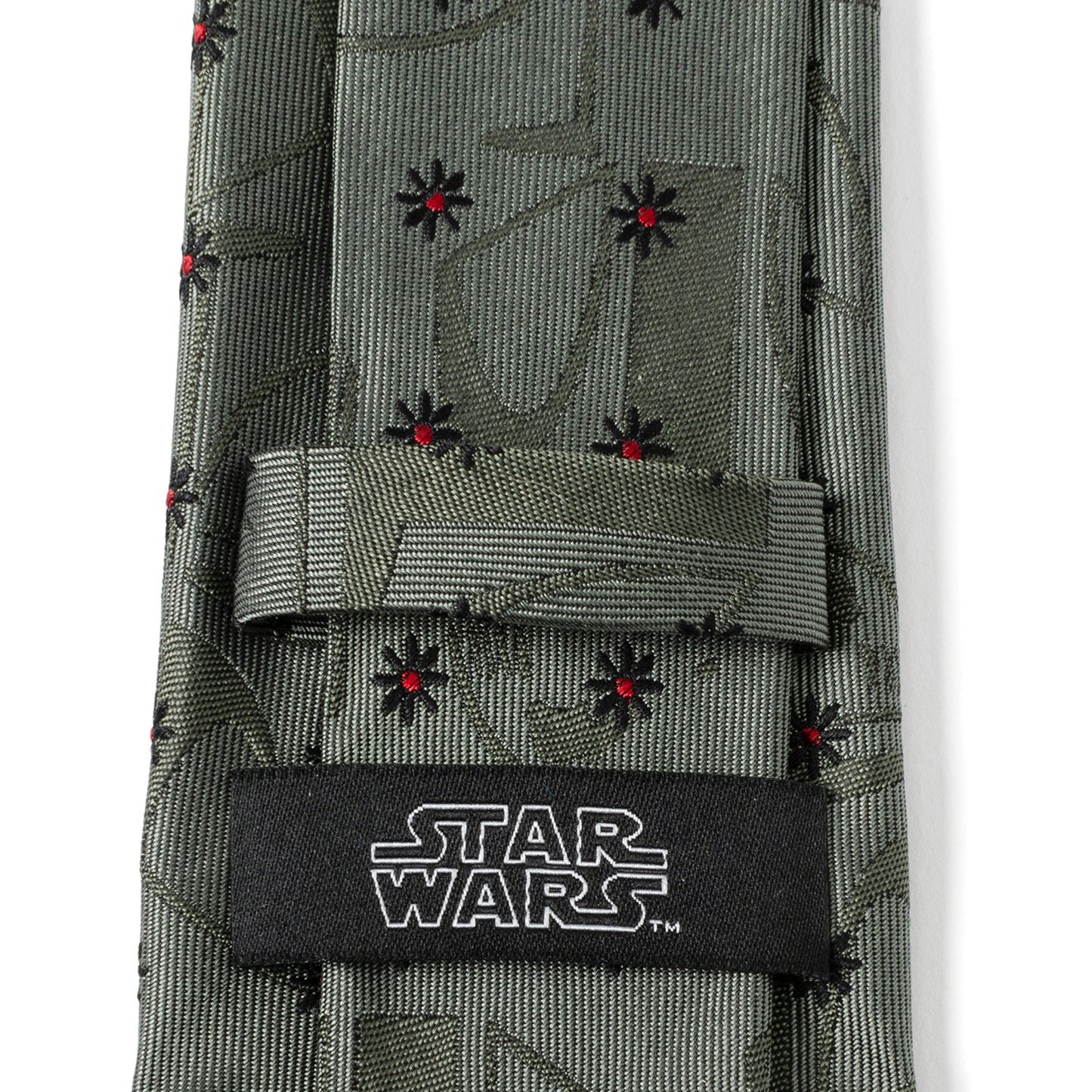 Boba Fett Green Motif Men's Tie Image 5