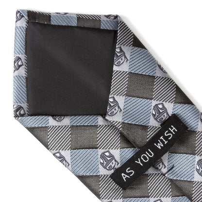 Boba Fett Blue Plaid Mens Tie Image 7