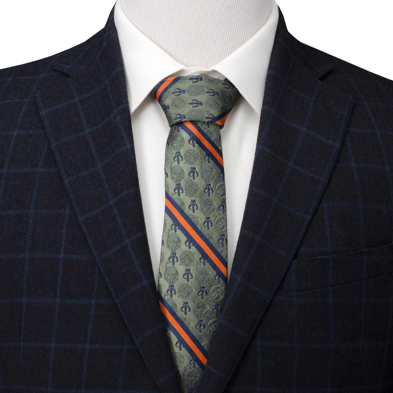 Star Wars - Boba Fett Green Stripe Men's Tie Image 2