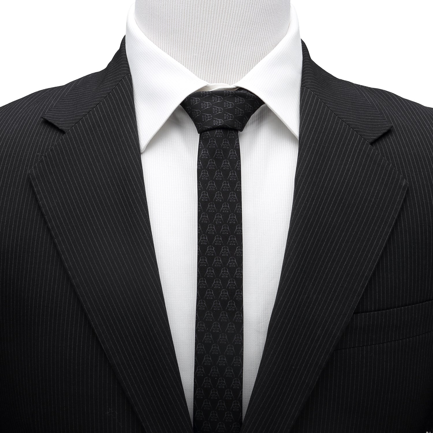 Darth Vader Black Men's Skinny Tie Image 2