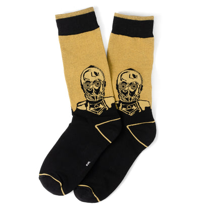 C-3PO Black Men's Socks Image 2