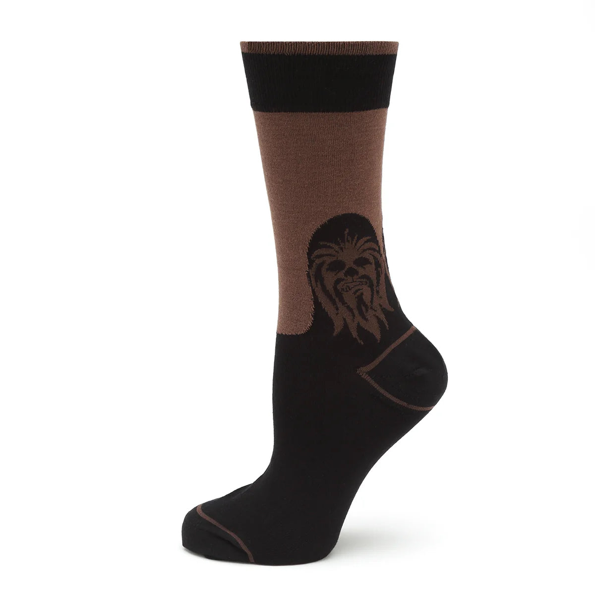 Star Wars Chewbacca Brown and Black Dress Socks and Rebel Alliance Starbird Crest Lapel Pin Gift Set Image 2
