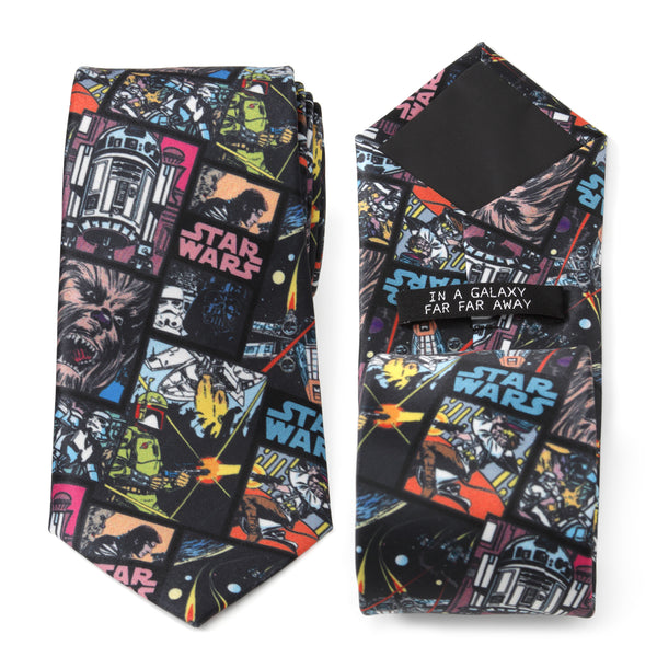 Star Wars Comic Black Men's Tie Image 1