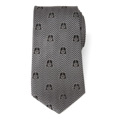 Darth Vader Herringbone Black Men's Tie Image 3