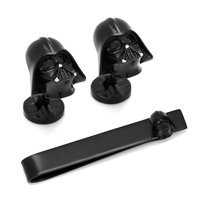 3D Darth Vader Cufflinks and Tie Bar Gift Set Image 1